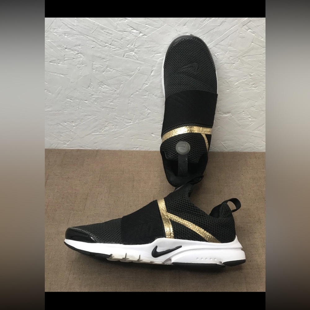 Nike Presto Extreme GS Youth Sneakers Size 7Y Black Gold Women's 8.5 Men's 7